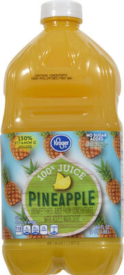 Pineapple No Sugar Added Unsweetened 100% Juice From Concentrate, Pineapple