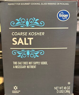 Kosher Coarse Salt, Kosher