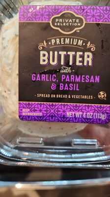 Butter With Garlic, Parmesan & Basil, Garlic, Parmesan & Basil