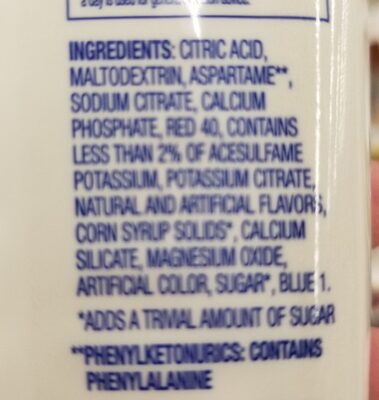 Lite Instant Drink Mix, Fruit Punch