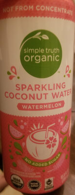 Watermelon Sparkling Coconut Water, Watermelon