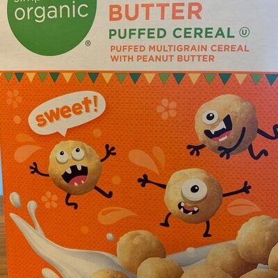 Peanut Butter Puffed Multigrain Cereal, Peanut Butter