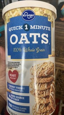 Kroger, Quick 1 Minute 100% Whole Grain Oats