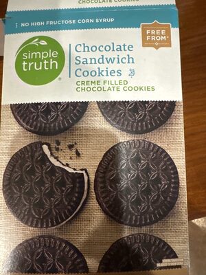 Chocolate Creme Filled Sandwich Cookies, Chocolate
