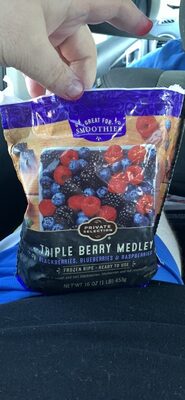 Triple Berry Blend Of Sweet And Tart Blackberries, Blueberries And Red Raspberries Medley, Triple Berry