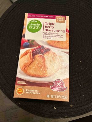Triple Berry Apples, Blueberries, Blackberries, Raspberries & Cinnamon Wrapped In Flaky Pastry Blossoms, Triple Berry