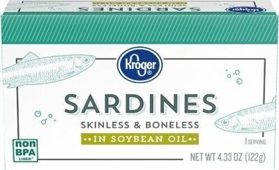 Kroger, Sardines In Soybean Oil