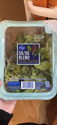 Kroger, Fresh Selections, 50/50Blend, Baby Spinach & Spring Mix