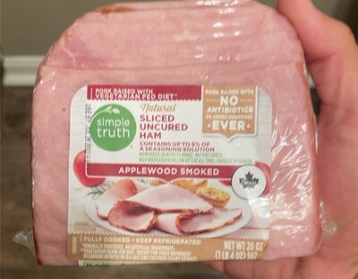 Applewood Smoked Sliced Uncured Ham, Applewood Smoked
