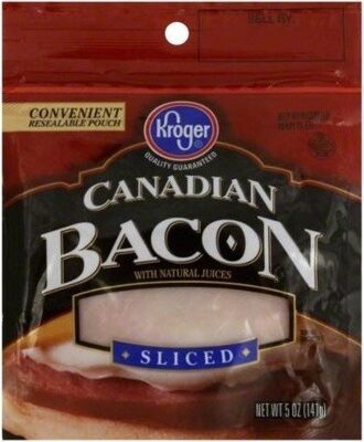 Kroger, Canadian Bacon, Sliced
