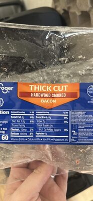Hardwood Smoked Thick Cut Bacon, Hardwood Smoked