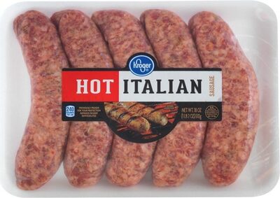 Kroger, Italian Sausage, Hot, Hot
