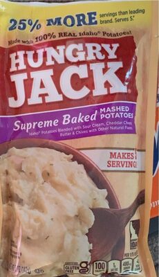 Supreme Baked Mashed Idaho Potatoes Blended With Sour Cream, Cheddar Cheese, Butter & Chives, Supreme Baked