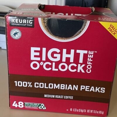100% Colombian Peaks Medium Roast Coffee K-Cup Pods