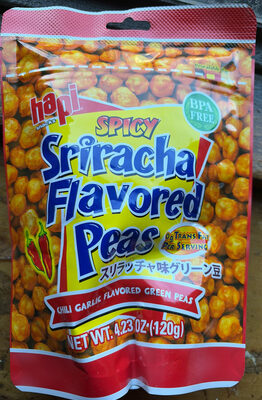 Spicy Sriracha Flavored Peas, Chili Garlic