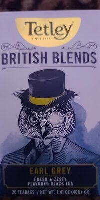 British Blends Earl Grey Fresh & Zesty Flavored Black Teabags, Fresh & Zesty