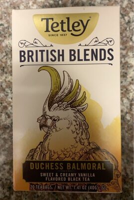 Duchess Balmoral Black Teabags, Sweet & Creamy Vanilla