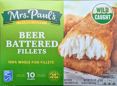 Beer Battered Fillets 100% Whole Fish Fillets, Beer Battered