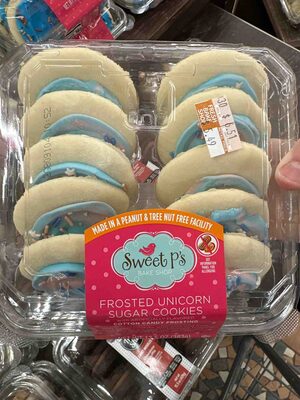 Frosted Unicorn Sugar Cookies Flavored Cotton Candy Frosting, Frosted Unicorn Sugar Cookies