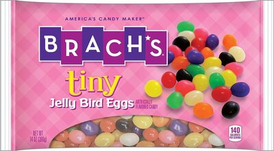 Tiny Jelly Beans, Lemon, Lime, Pineapple, Grape, Raspberry, Cherry, Orange, Black Licorice