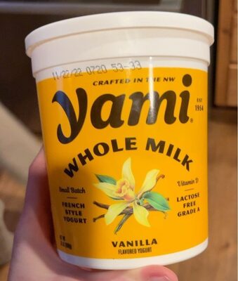 Vanilla Flavored Whole Milk Yogurt, Vanilla