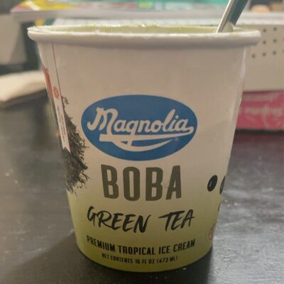 Green Tea Boba Premium Tropical Ice Cream, Green Tea