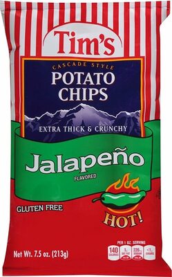 Cascade Style Potato Chips, Jalapeno, Hot!