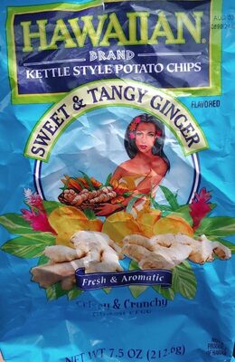 Sweet & Tangy Ginger Flavored Kettle Style Potato Chips, Sweet & Tangy Ginger
