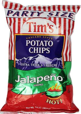 Jalapeno Seasoned Extra Thick & Crunchy Cascade Style Potato Chips, Cascade Style, Hot Jalapeno