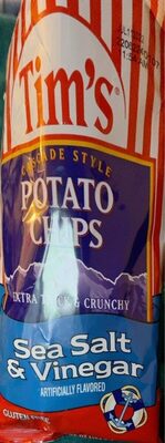 Sea Salt & Vinegar Flavored Cascade Style Potato Chips, F- Sea Salt & Vinegar, Sea Salt & Vinegar
