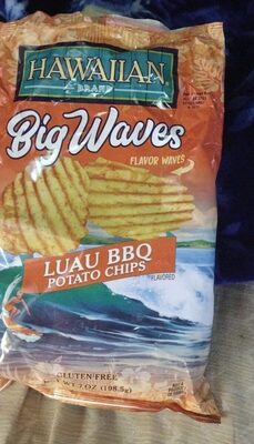 Luau BBQ Flavored Big Waves Potato Chips, Luau BBQ
