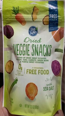 Dried Blend Of Dried Sweet Potatoes, Squash, Taro, Carrots, Green Beans & Purple Sweet Potatoes Veggie Snacks, Dried