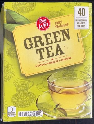 100% Natural Individually Wrapped Green Tea Bags