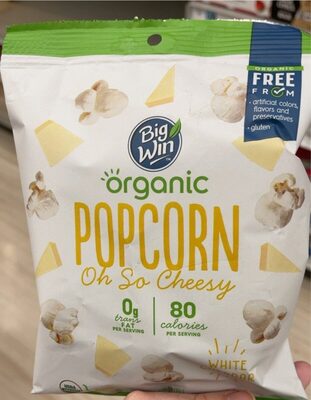 White Cheddar Organic Popcorn, White Cheddar