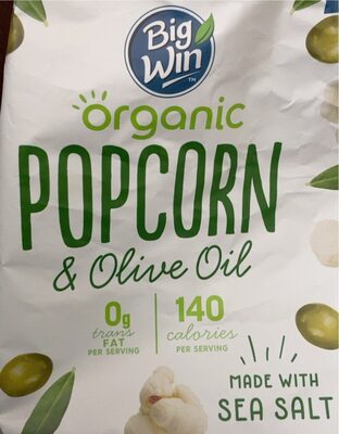 Sea Salt Organic Popcorn, Sea Salt