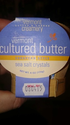 Verment Creamery, European Style Sea Salt Crystals Cultured Butter