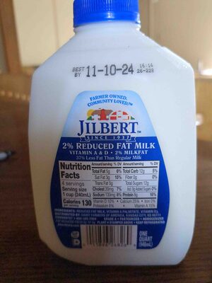 2% Reduced Fat Milk