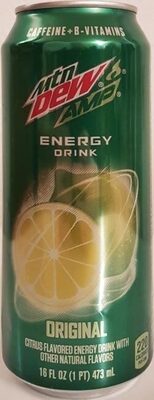 Amp Energy Original Citrus Flavored Energy Drink 16 Fluid Ounce Can