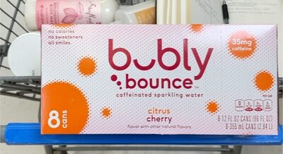 Citrus Cherry Caffeinated Sparkling Water, Citrus; Cherry