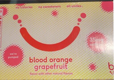 Blood Orange Grapefruit Caffeinated Sparkling Water, Blood Orange Grapefruit