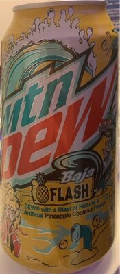 Baja Flash Soda With A Blast Of Pineapple Coconut, Baja Flash