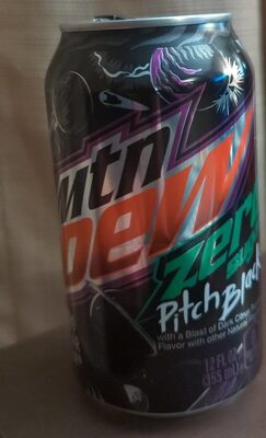 Pitch Black Zero Sugar Soda With A Blast Of Dark Citrus Punch, Pitch Black
