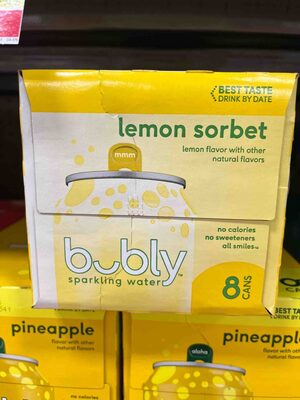 Lemon Sorbet Sparkling Water Juice, Lemon Sorbet