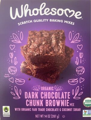 Dark Chocolate Chunk Brownie Organic Mix, Dark Chocolate Chunk Brownie