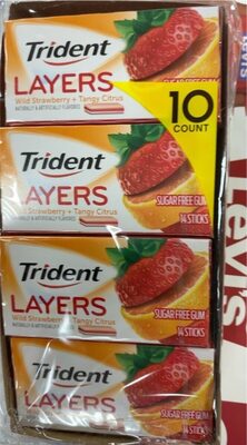 Wild Strawberry+Tangy Citrus Layers Sugar Free Gum, Wild Strawberry+Tangy Citrus
