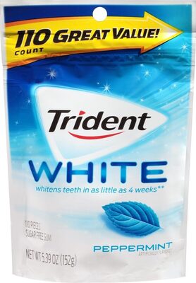 Peppermint White Sugar Free Gum, Peppermint