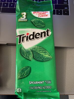 Spearmint Sugar Free Gum With Xylitol, Spearmint