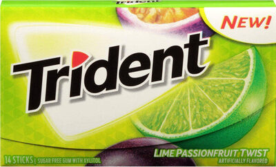 Lime Passionfruit Twist Sugar Free Gum With Xylitol, Lime Passionfruit Twist