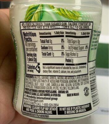Spearmint Cool With Cucumber Accents Fresh Sugar Free Gum, Spearmint Cool With Cucumber Accents