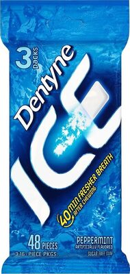 Dentyne Ice Gum Peppermint Sugar Free12X3 Pk